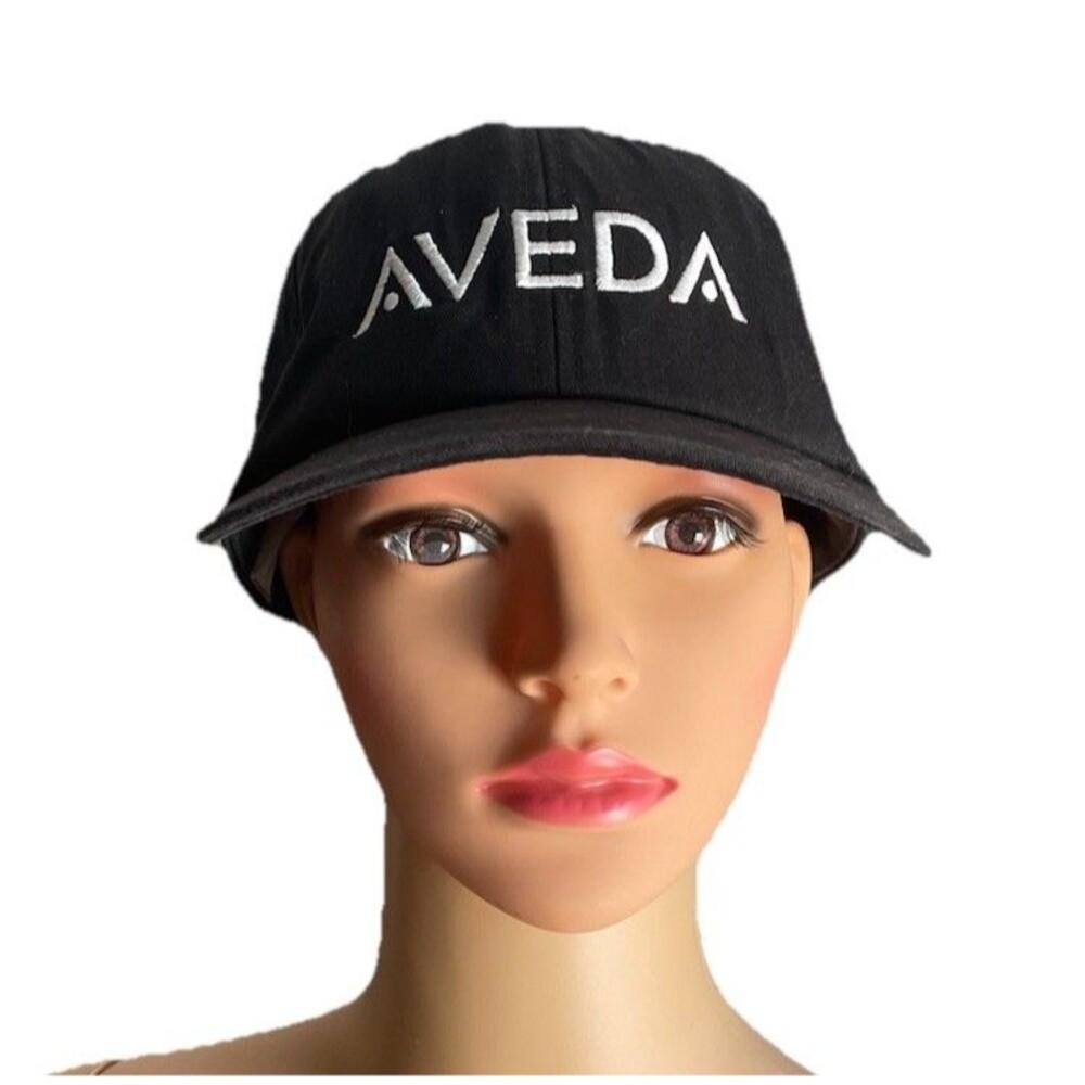 Aveda Adjustable Back Baseball Cap Hat Black Unisex /Women